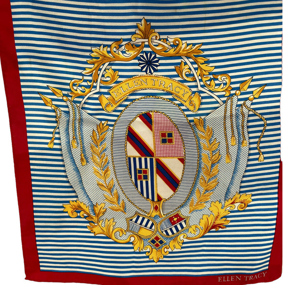 ELLEN TRACY NAUTICAL MEDALLION SCARF - Picture 4 of 4